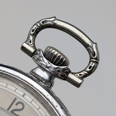 古董瑞士 LANCO 懷錶裝飾藝術合金錶殼,運作良好